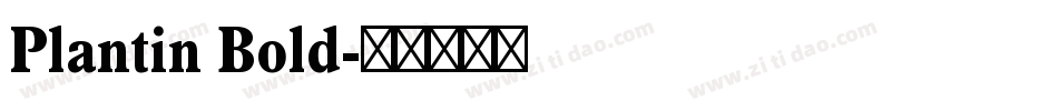 Plantin Bold字体转换